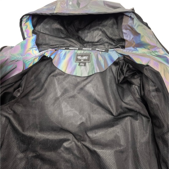 Reflective Iridescent Rain Jacket Tech Shell Primitive Y2K Streetwear Small Fit - Picture 4 of 9